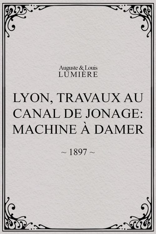 Lyon, travaux au canal de Jonage: Machine à damer